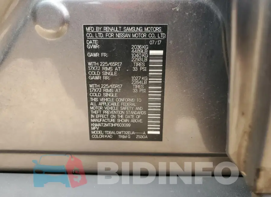 KNMAT2MT3HP603099 Photo# 13