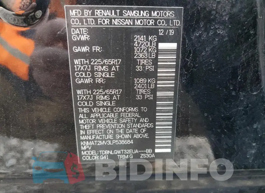 KNMAT2MV3LP538684 Photo# 13