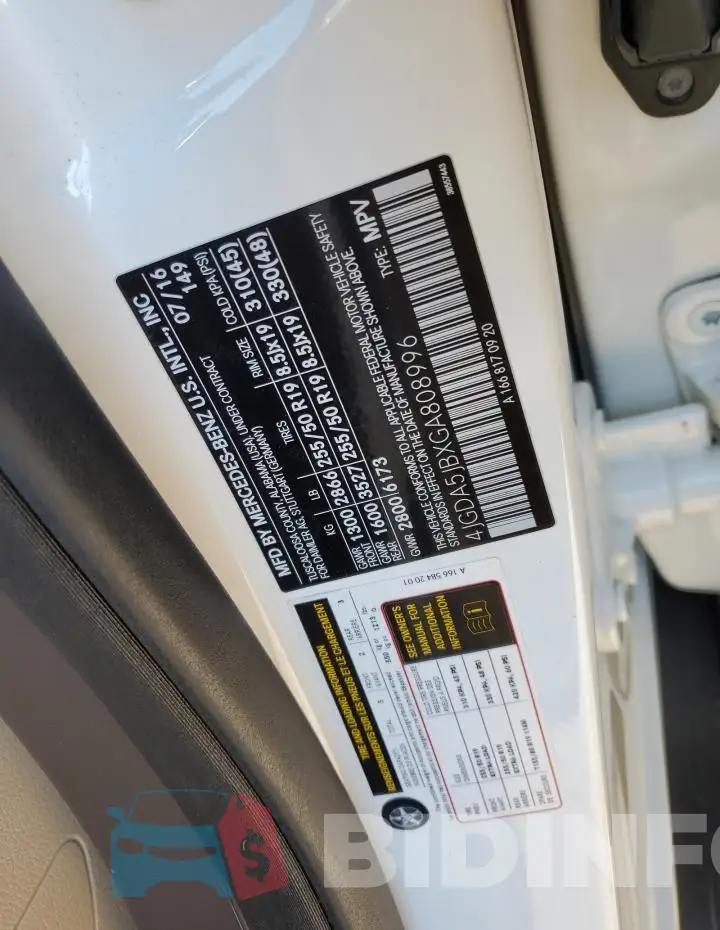 4JGDA5JBXGA808996 Photo# 13