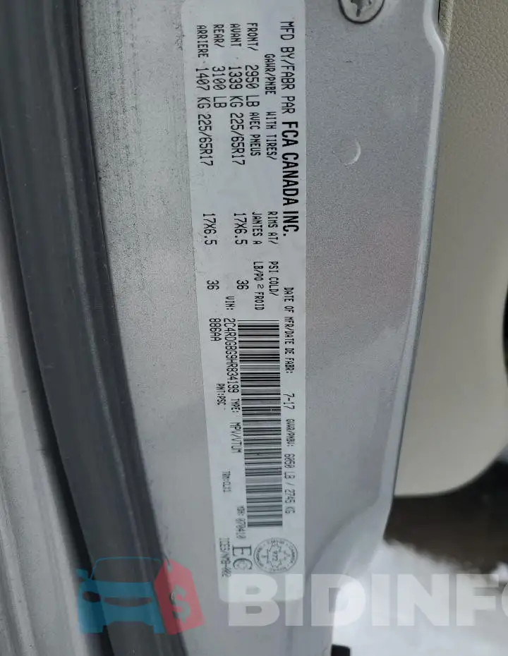 2C4RDGBG9HR834199 Photo# 13