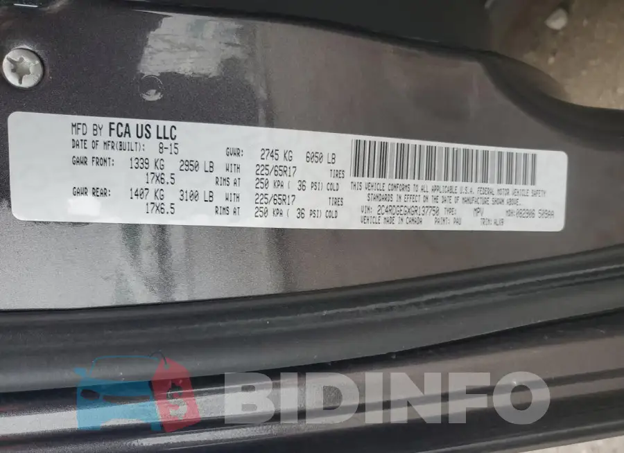 2C4RDGEGXGR137750 Photo# 13