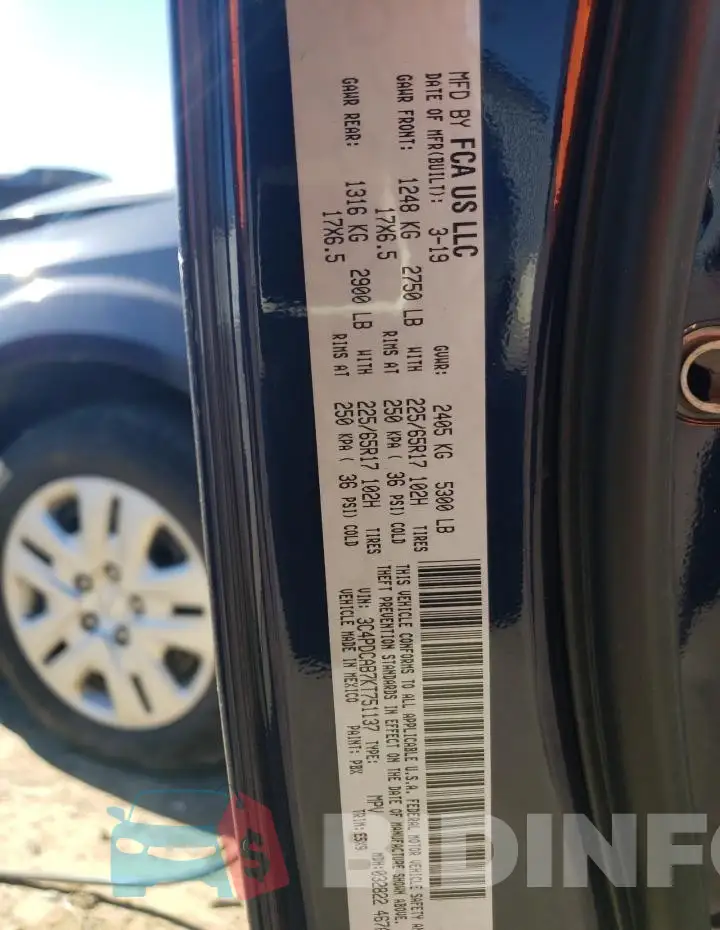 3C4PDCAB7KT751137 Photo# 13