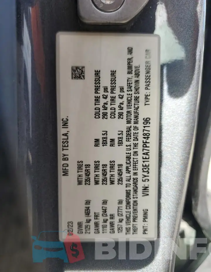 5YJ3E1EA7PF487196 Photo# 12