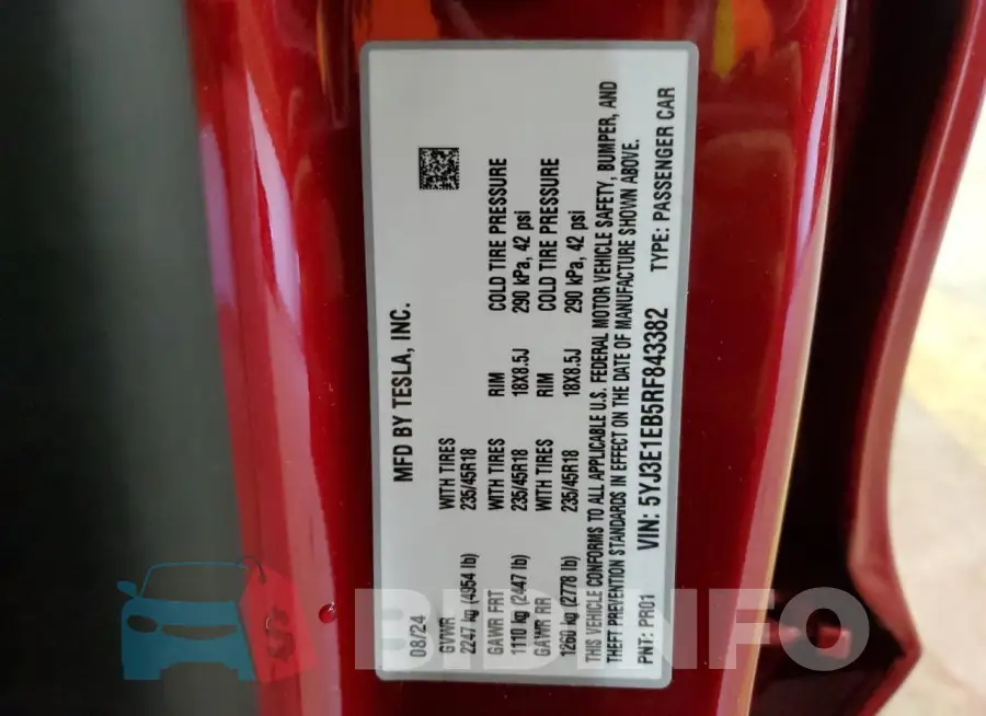 5YJ3E1EB5RF843382 Photo# 13