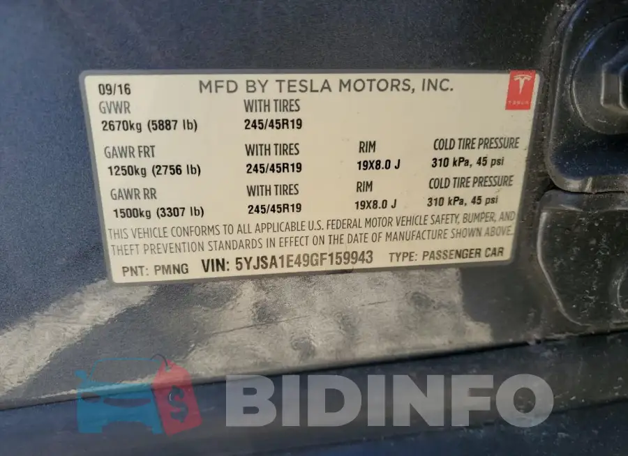 5YJSA1E49GF159943 Photo# 12
