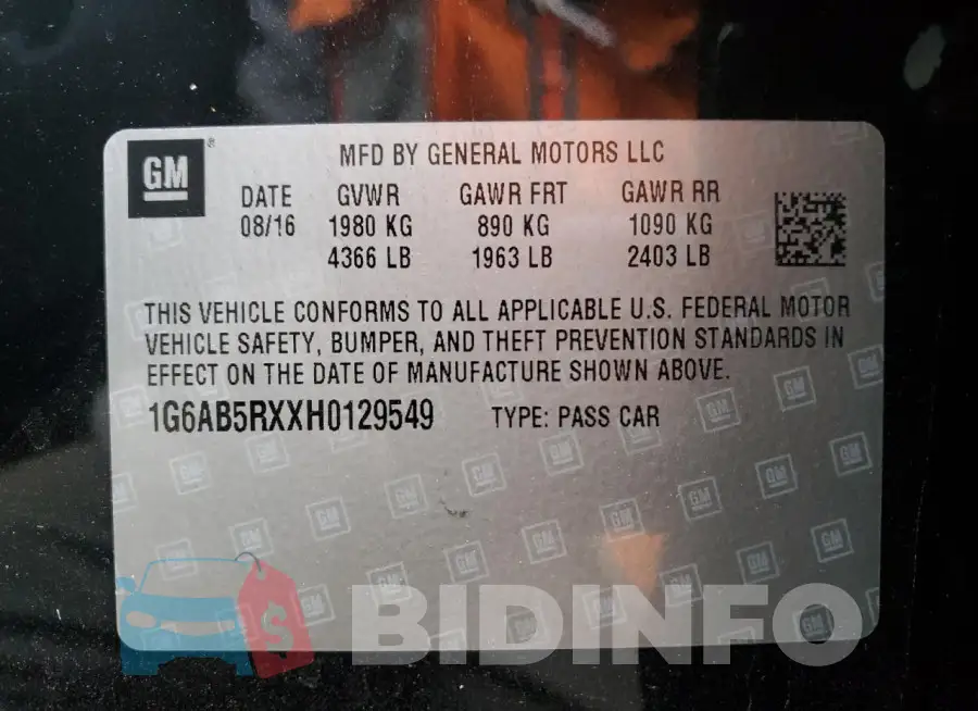 1G6AB5RXXH0129549 Photo# 12