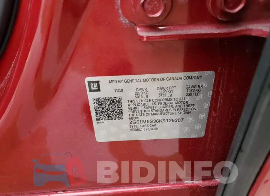 2G61M5S36K9126307 Photo# 12