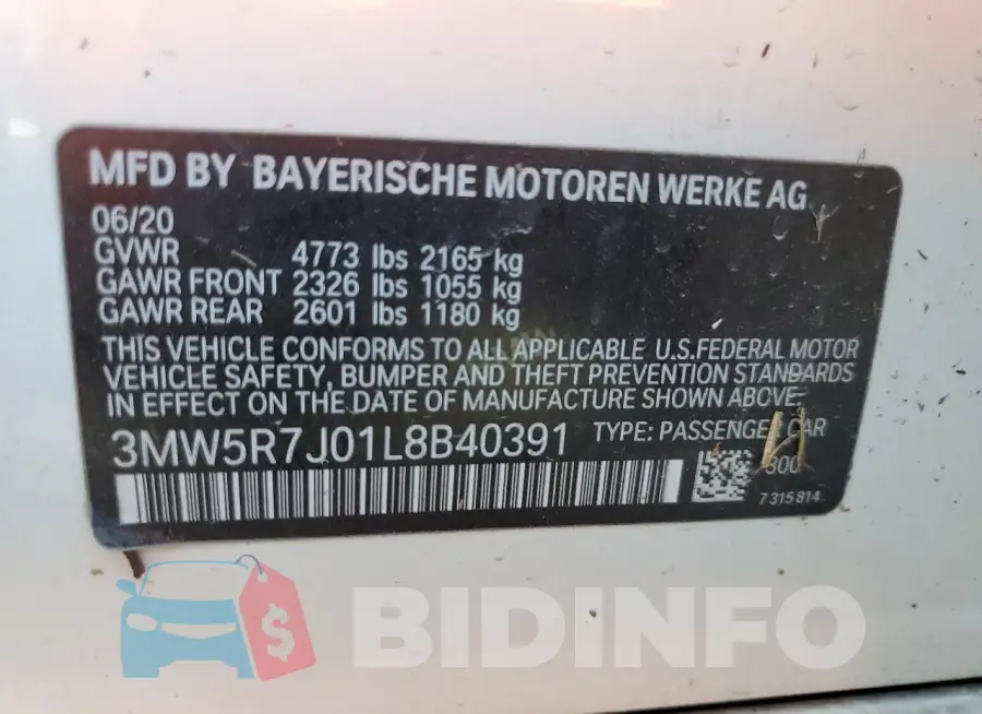 3MW5R7J01L8B40391 Photo# 13