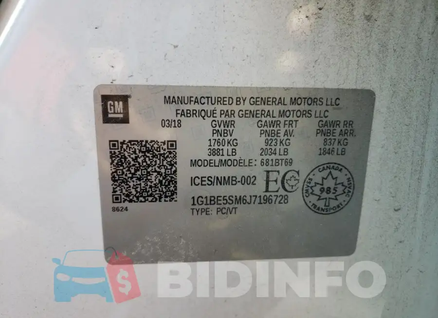 1G1BE5SM6J7196728 Photo# 13