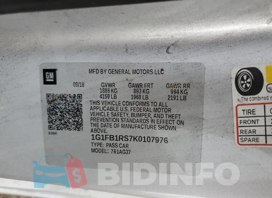 1G1FB1RS7K0107976 Photo# 12