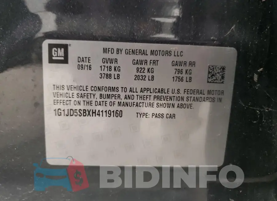 1G1JD5SBXH4119160 Photo# 12