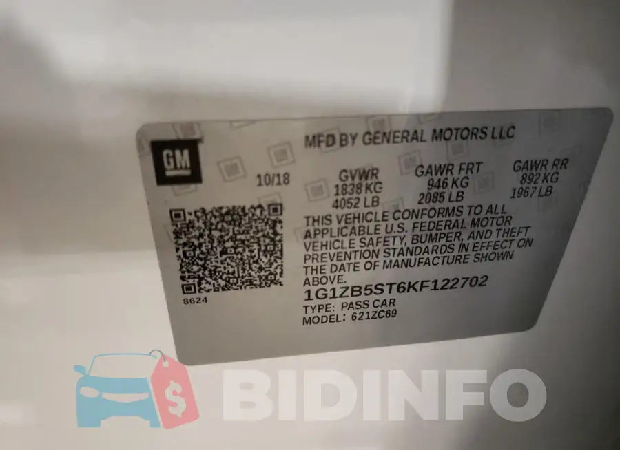 1G1ZB5ST6KF122702 Photo# 12