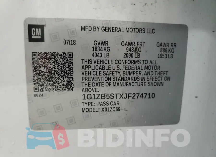 1G1ZB5STXJF274710 Photo# 12