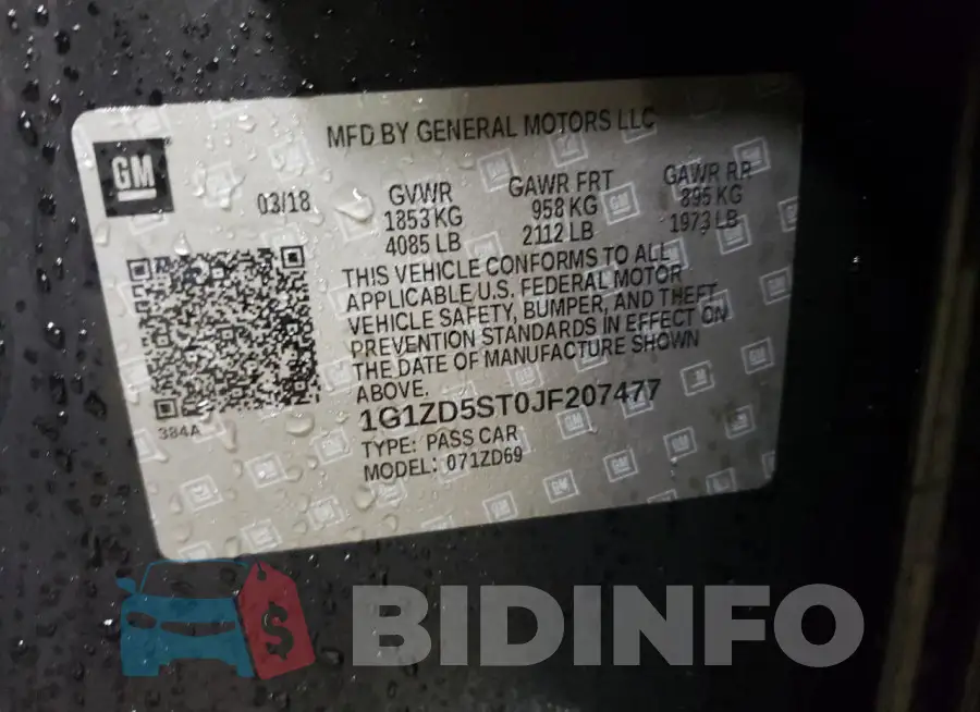 1G1ZD5ST0JF207477 Photo# 12