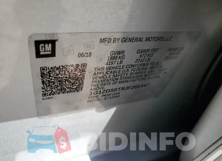 1G1ZD5ST8JF261447 Photo# 13