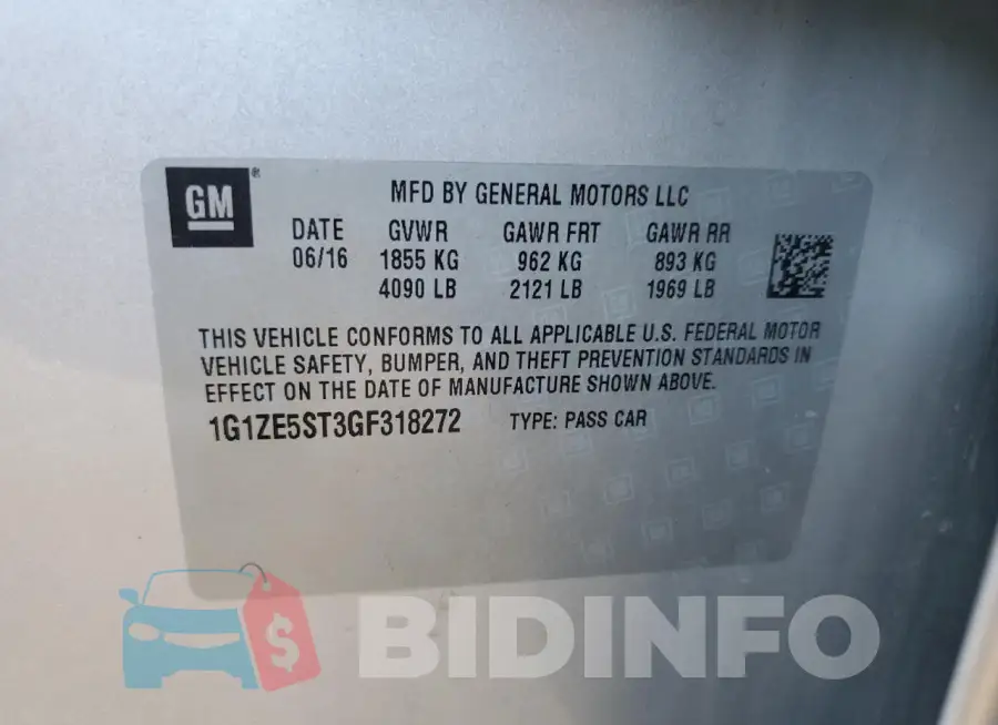 1G1ZE5ST3GF318272 Photo# 12