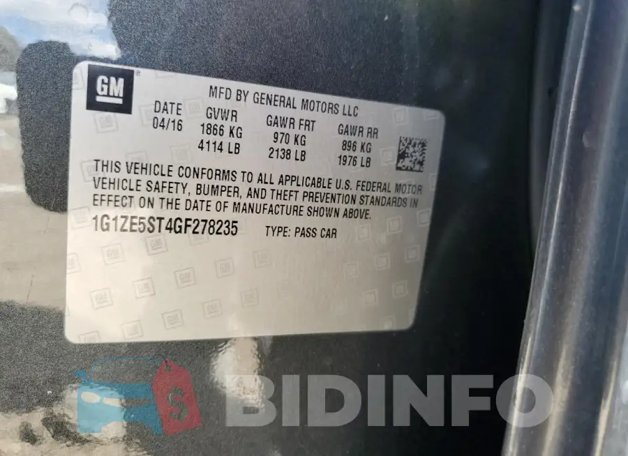 1G1ZE5ST4GF278235 Photo# 12
