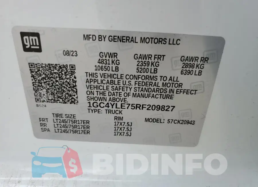 1GC4YLE75RF209827 Photo# 13