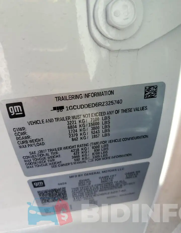 1GCUDDED6RZ325740 Photo# 12