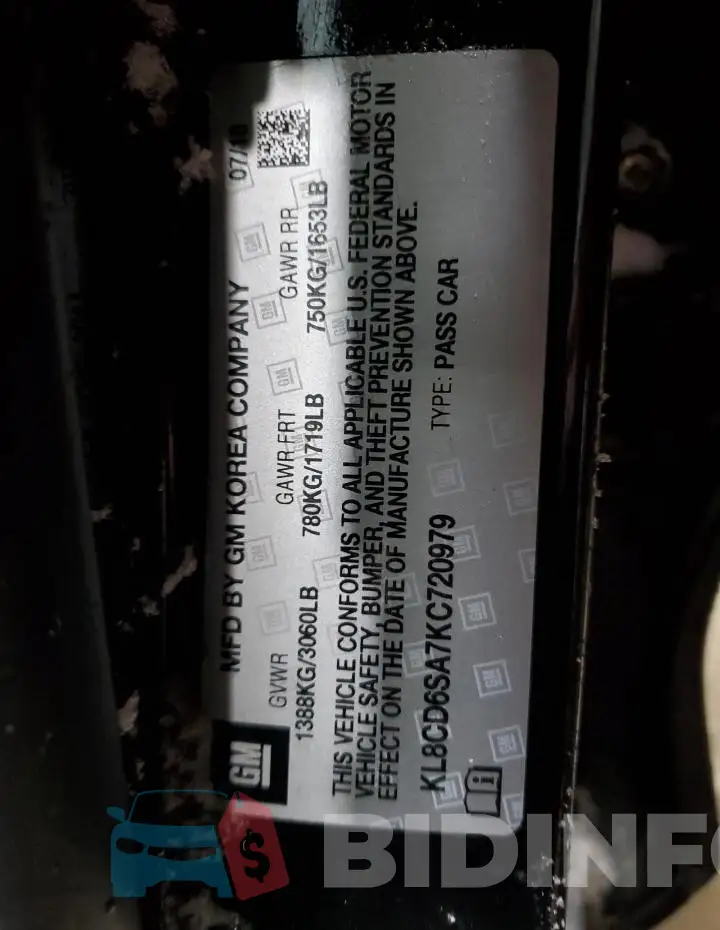 KL8CD6SA7KC720979 Photo# 12