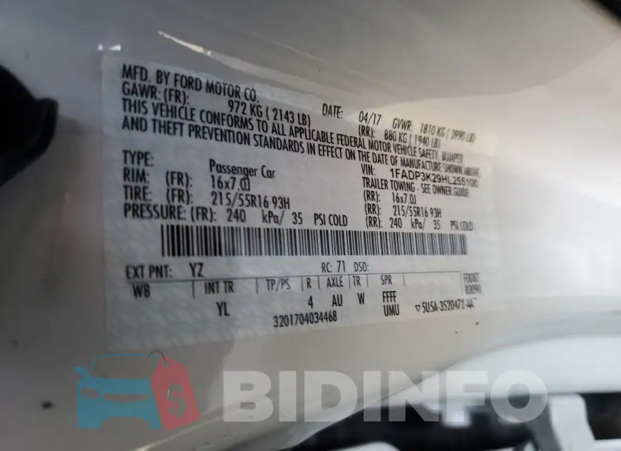 1FADP3K29HL255100 Photo# 12