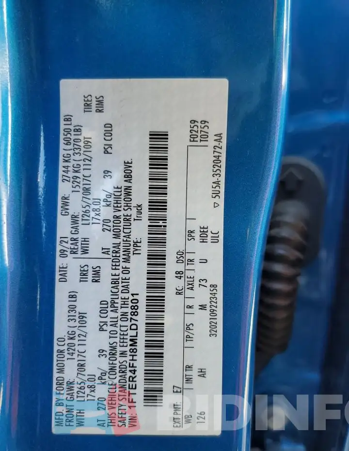1FTER4FH8MLD78801 Photo# 12