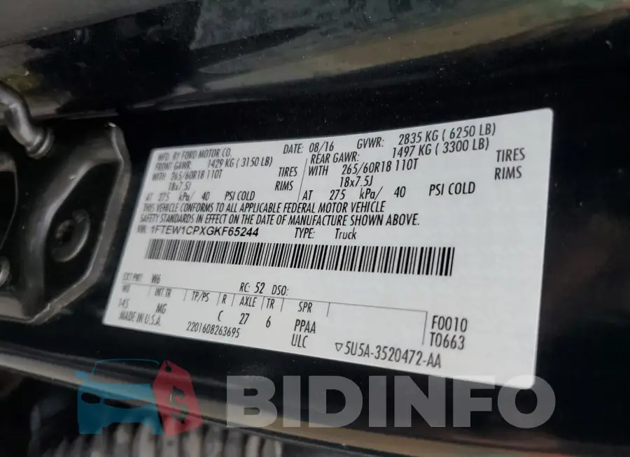 1FTEW1CPXGKF65244 Photo# 12