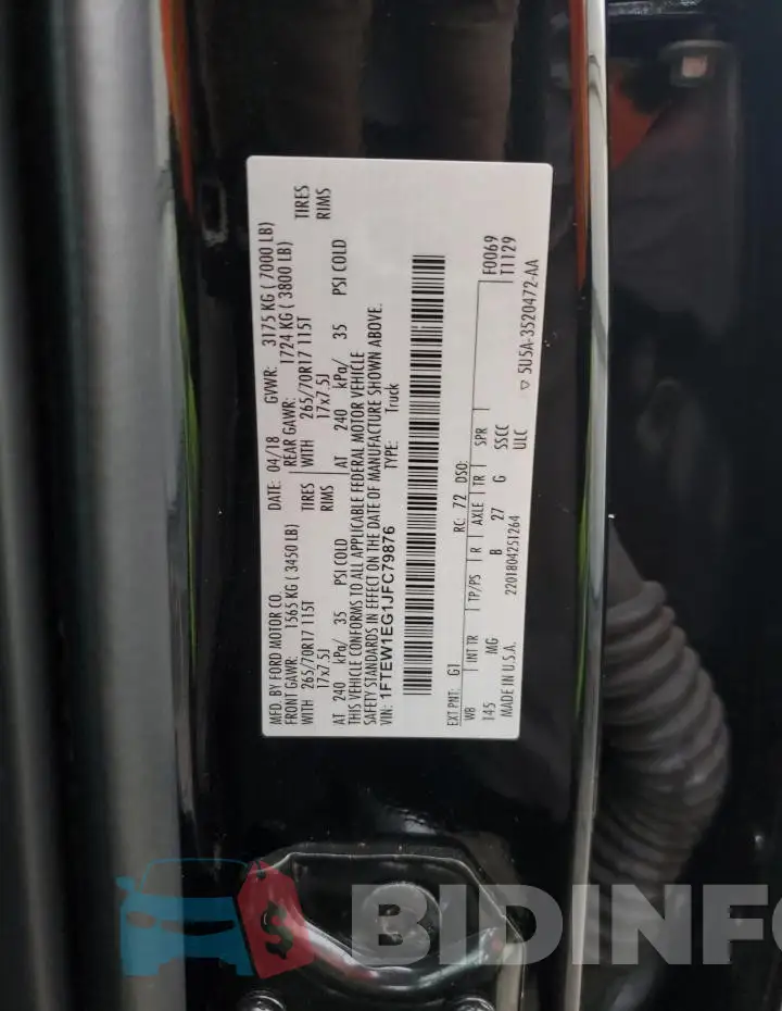 1FTEW1EG1JFC79876 Photo# 12