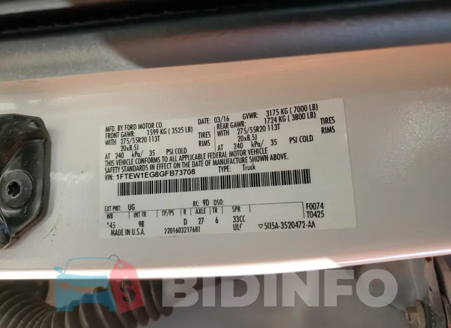 1FTEW1EG8GFB73708 Photo# 12