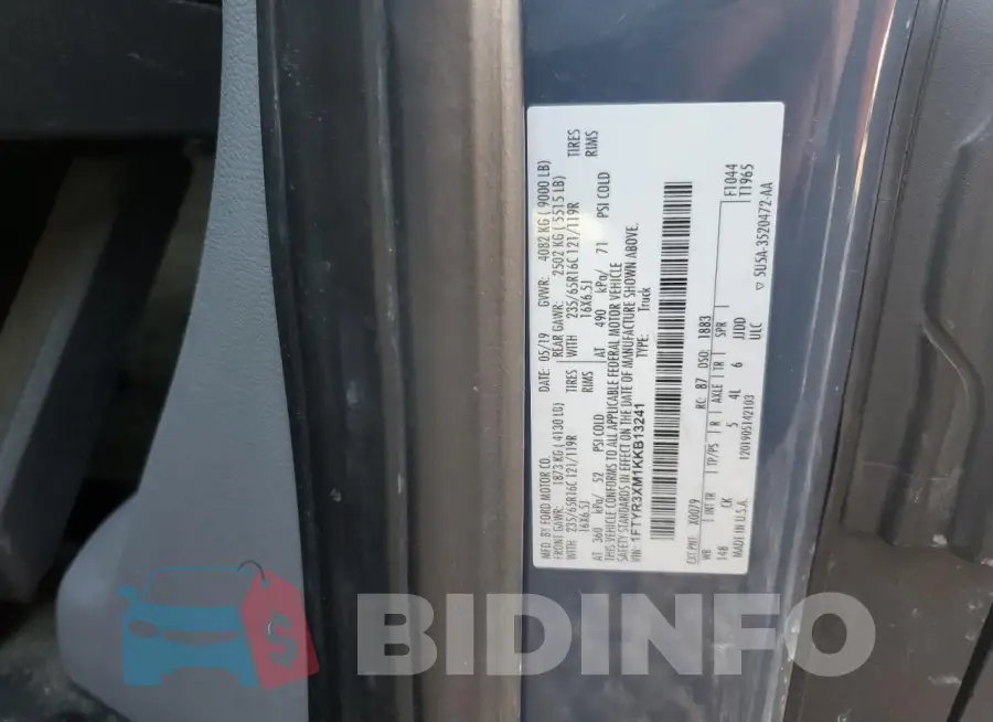 1FTYR3XM1KKB13241 Photo# 13