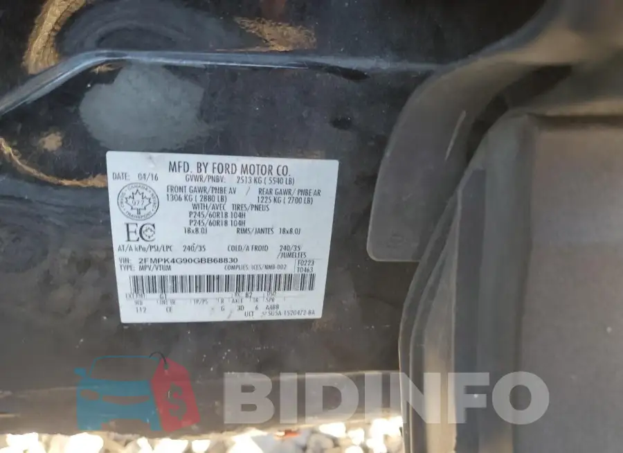 2FMPK4G90GBB68830 Photo# 13