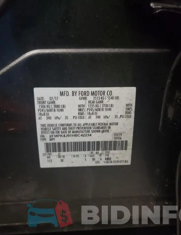 2FMPK4J91HBC42234 Photo# 13