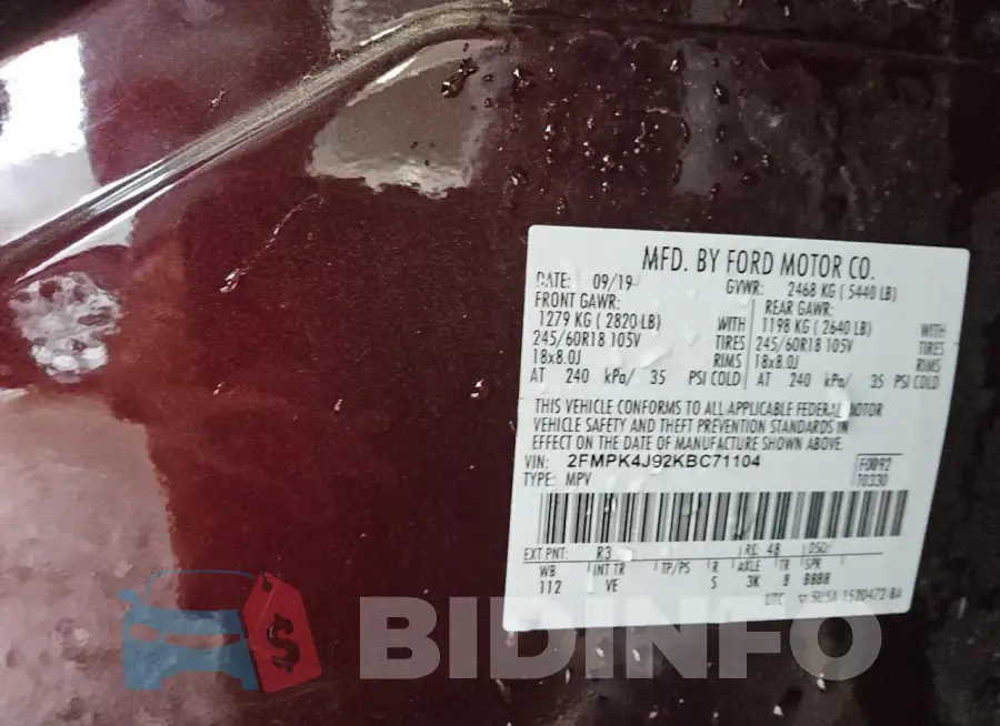 2FMPK4J92KBC71104 Photo# 13