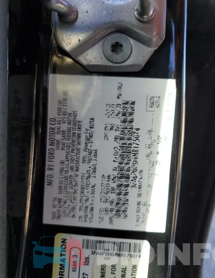 3FA6P0HD4HR175074 Photo# 12