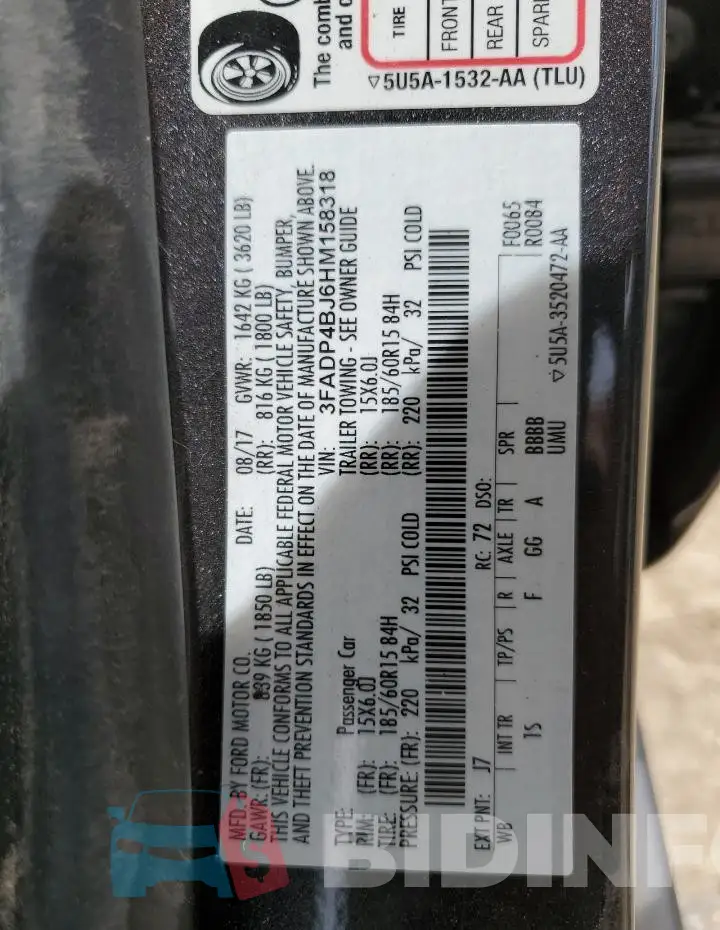 3FADP4BJ6HM158318 Photo# 12
