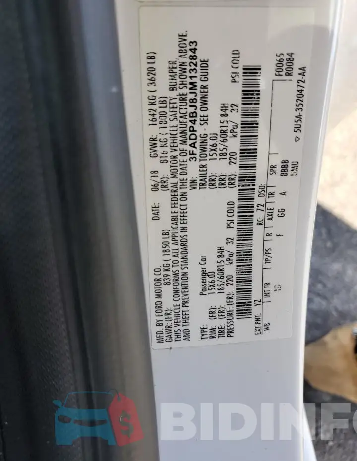 3FADP4BJ8JM132843 Photo# 12