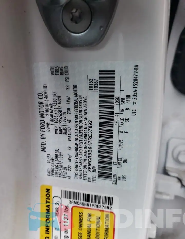 3FMCR9B61PRE37892 Photo# 12
