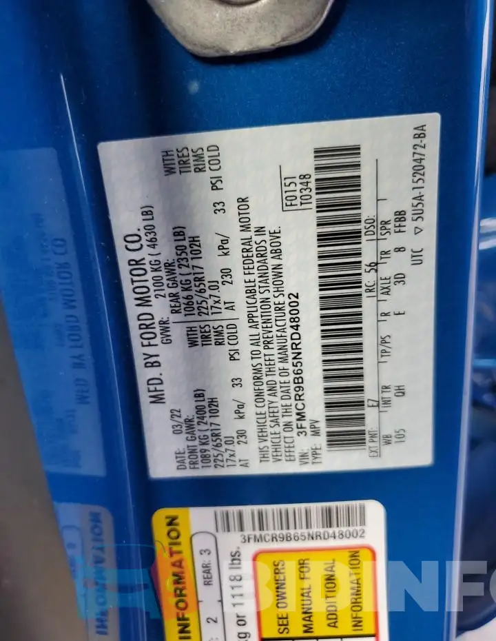 3FMCR9B65NRD48002 Photo# 13