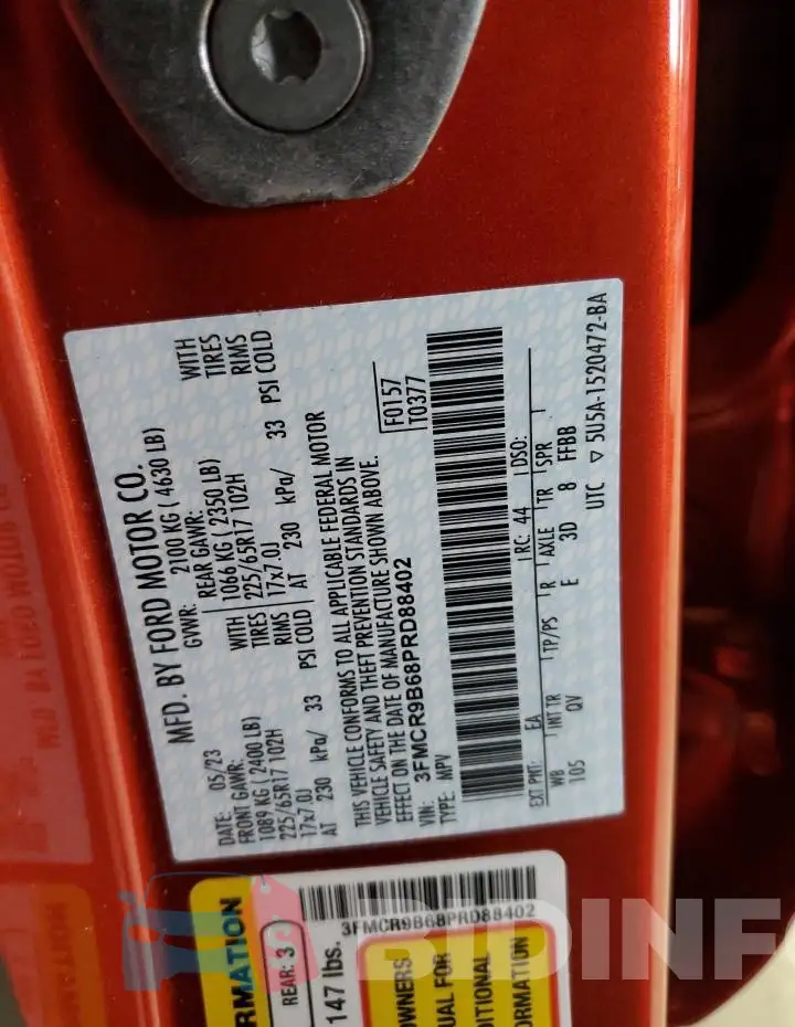 3FMCR9B68PRD88402 Photo# 14