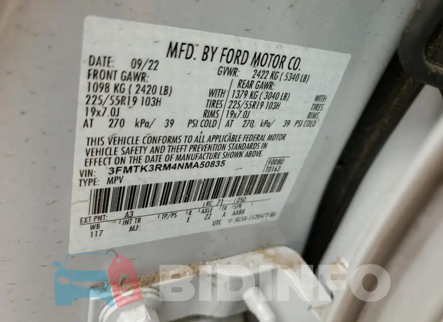 3FMTK3RM4NMA50835 Photo# 13
