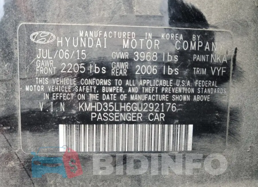 KMHD35LH6GU292176 Photo# 13