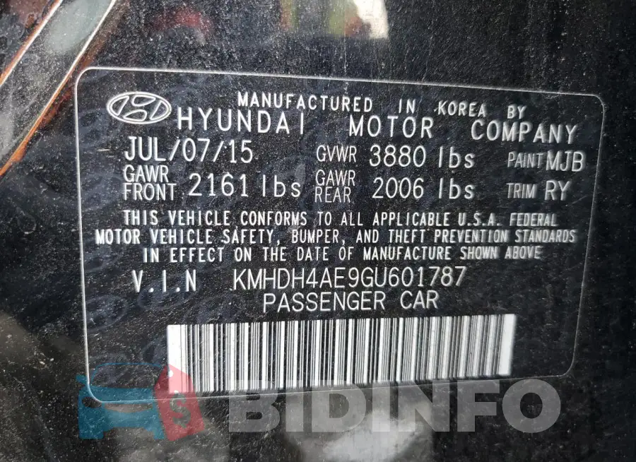 KMHDH4AE9GU601787 Photo# 12