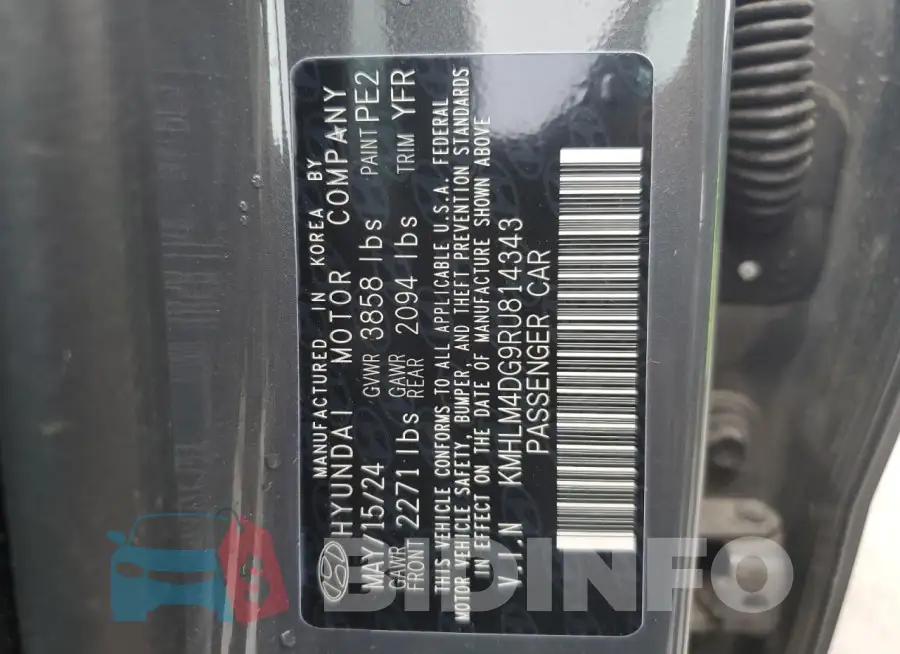 KMHLM4DG9RU814343 Photo# 12
