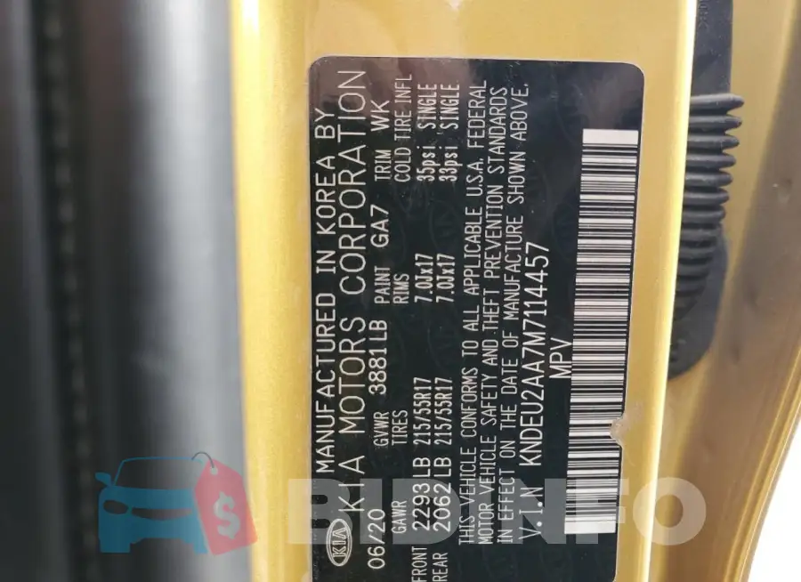 KNDEU2AA7M7114457 Photo# 13