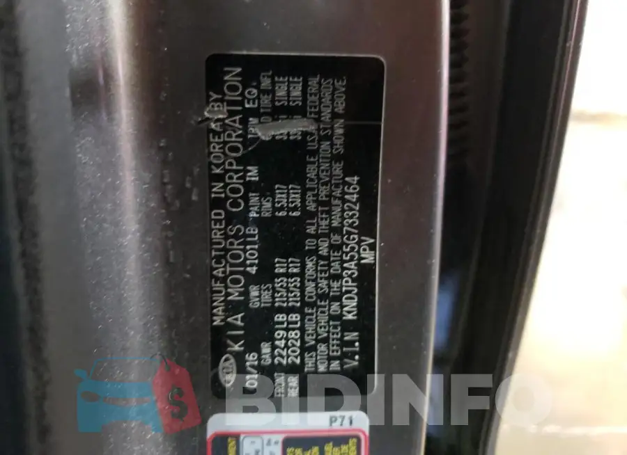 KNDJP3A55G7332464 Photo# 12