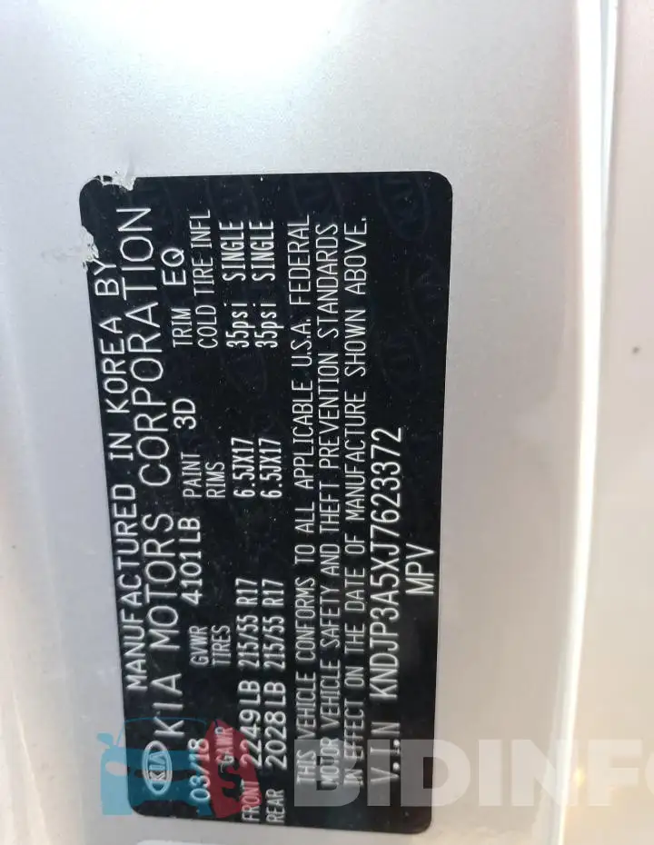 KNDJP3A5XJ7623372 Photo# 14