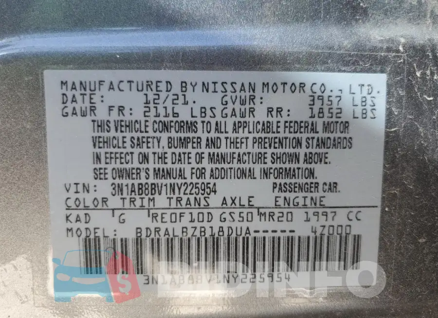 3N1AB8BV1NY225954 Photo# 13