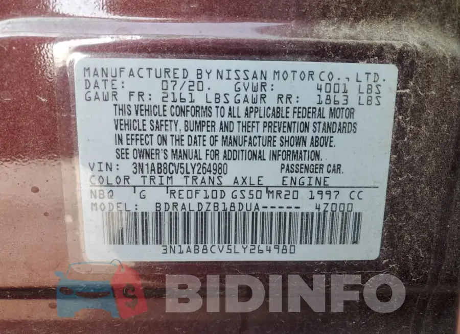 3N1AB8CV5LY264980 Photo# 12
