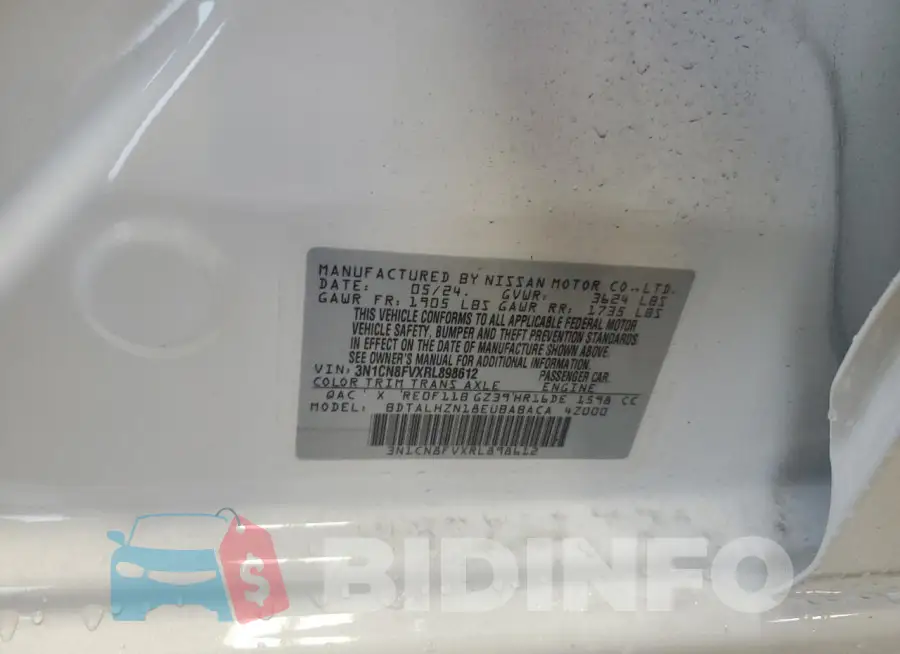 3N1CN8FVXRL898612 Photo# 12