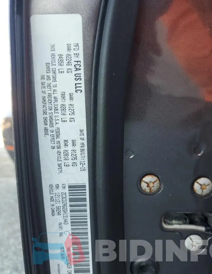 2C3CDZAG2GH131443 Photo# 12